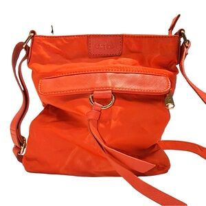 Co-Lab by Christopher Kon Nylon Crossbody Bag Orange Lightweight Travel Purse